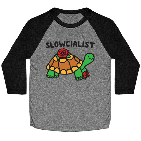 Slowcialist Turtle Baseball Tee