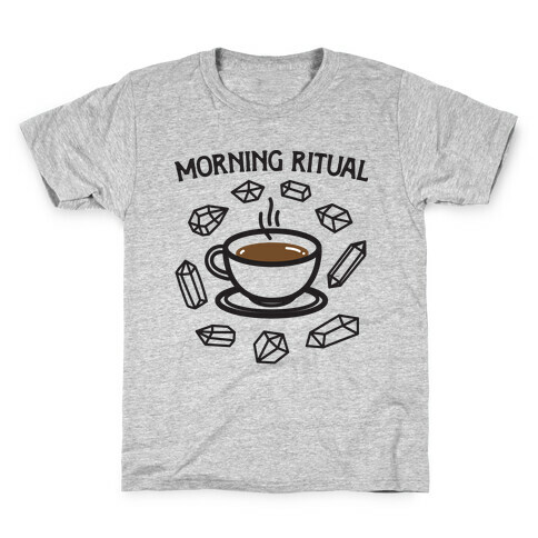 Morning Ritual Coffee and Crystals Kids T-Shirt