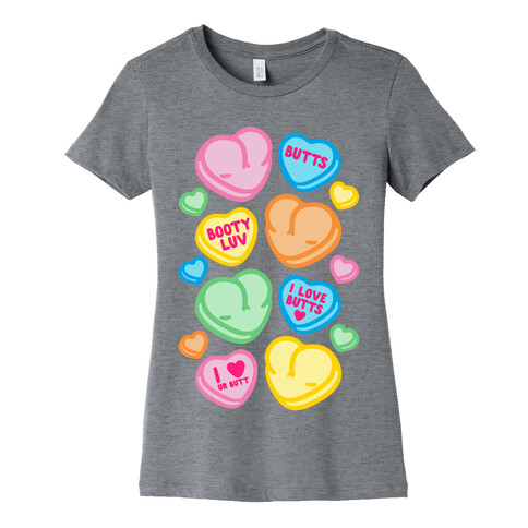 Candy Heart Butts Womens T-Shirt
