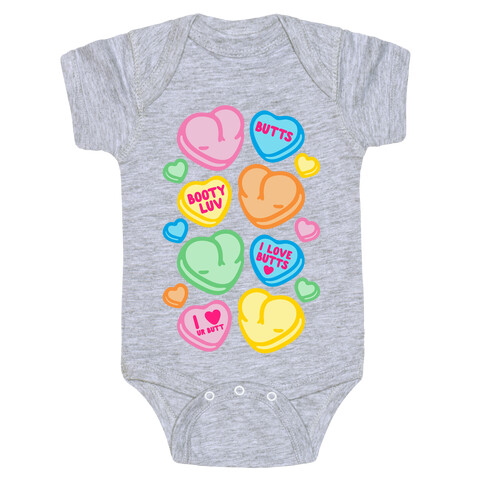 Candy Heart Butts Baby One-Piece