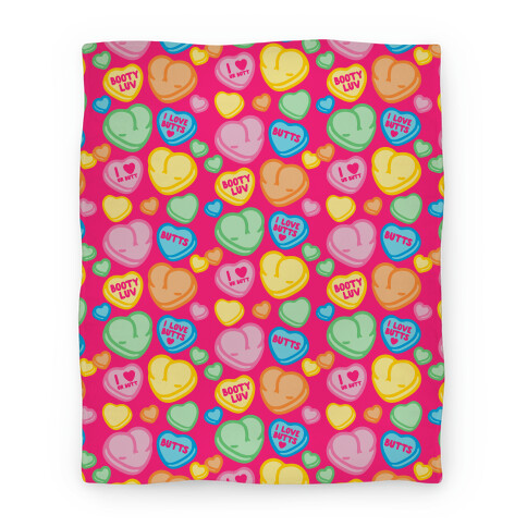 Candy Heart Butts Blanket