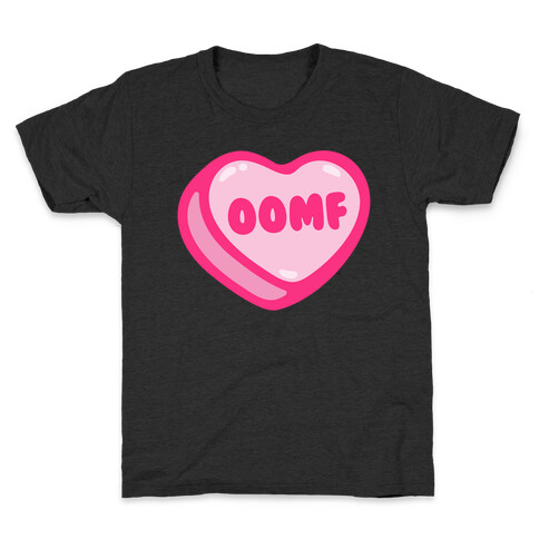 OOMF Candy Heart White Print Kids T-Shirt