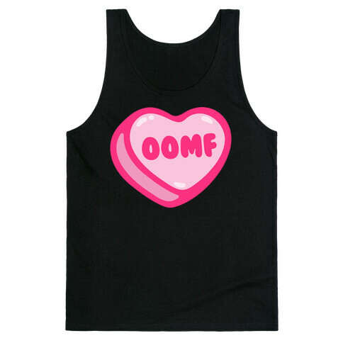 OOMF Candy Heart White Print Tank Top