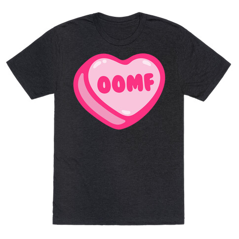 OOMF Candy Heart White Print T-Shirt