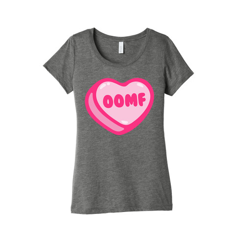 OOMF Candy Heart White Print Womens T-Shirt