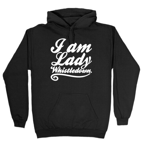 I Am Lady Whistledown Parody White Print Hooded Sweatshirt