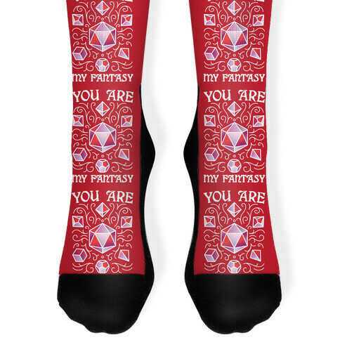 You Are My Fantasy DnD Valentine Sock