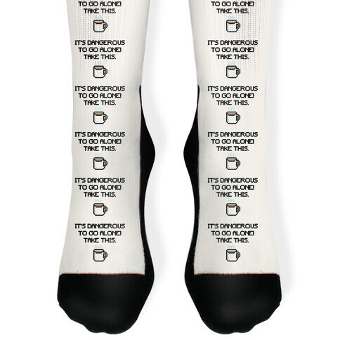 It's Dangerous To Go Alone Take This Coffee Parody Sock