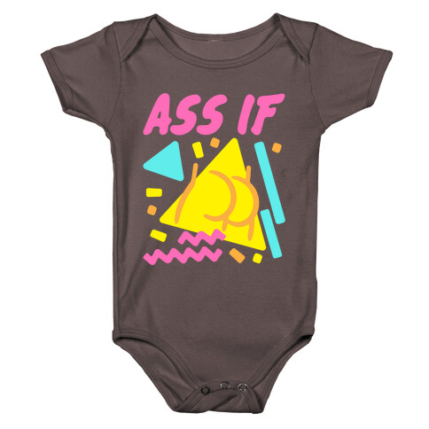 Ass If Parody White Print Baby One-Piece