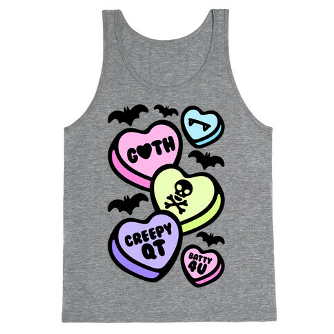 Goth Candy Hearts Tank Top