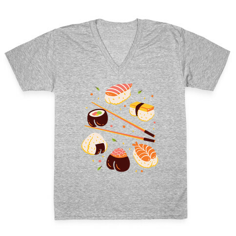 Subtle Sushi Booty V-Neck Tee Shirt