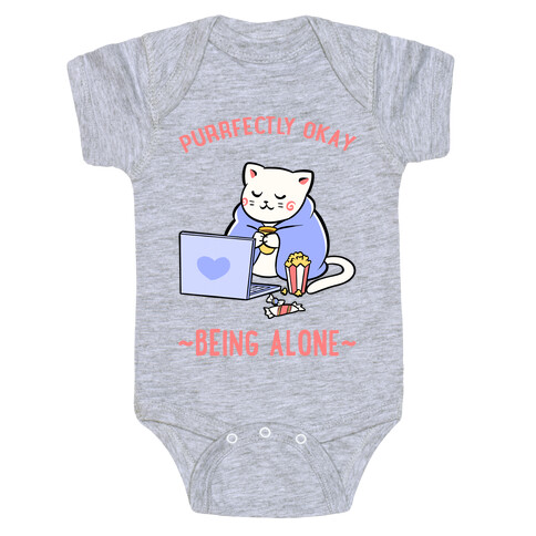 Purrfectly Okay Being Alone Baby One-Piece