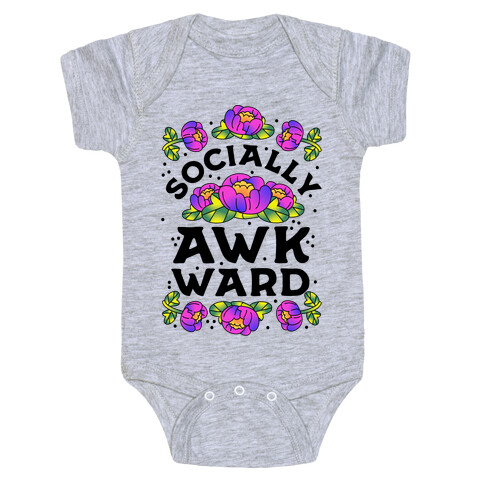 Socially Awkward (Floral) Baby One-Piece