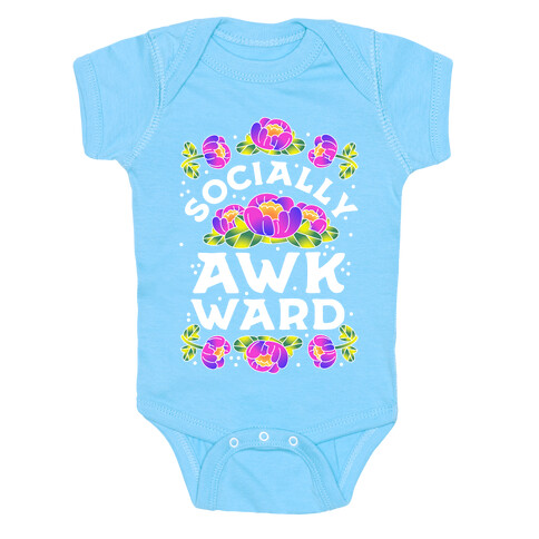 Socially Awkward (Floral) Baby One-Piece