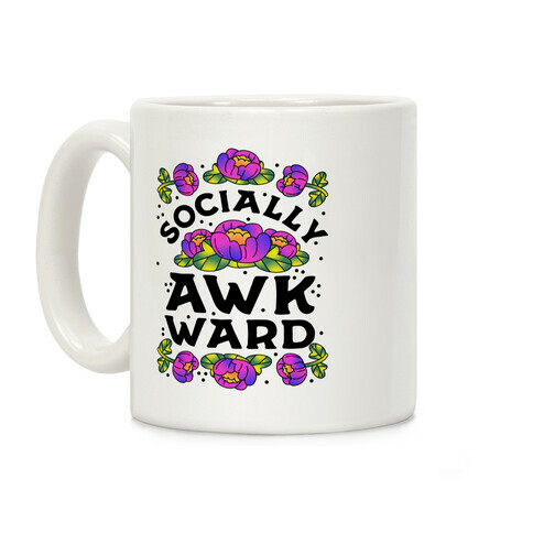 Socially Awkward (Floral) Coffee Mug