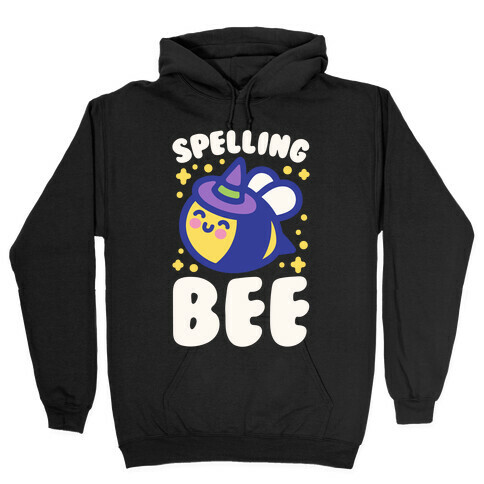 Spelling Bee White Print Hooded Sweatshirt