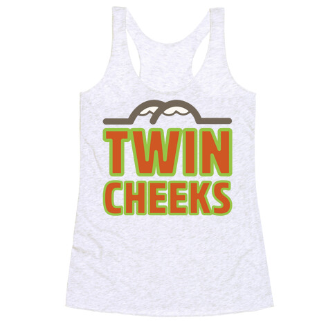 Twin Cheeks Parody Racerback Tank Top