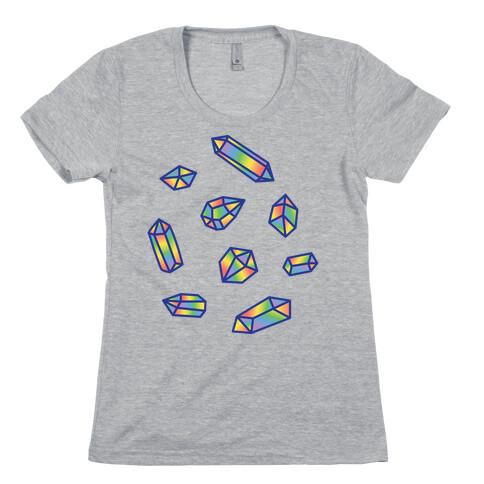 Rainbow Crystal Pattern Womens T-Shirt