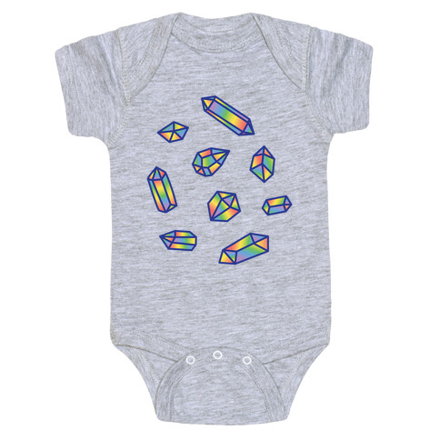 Rainbow Crystal Pattern Baby One-Piece