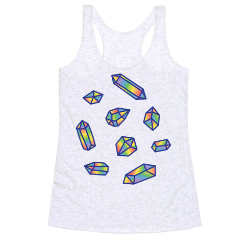 Rainbow Crystal Pattern Racerback Tank Top