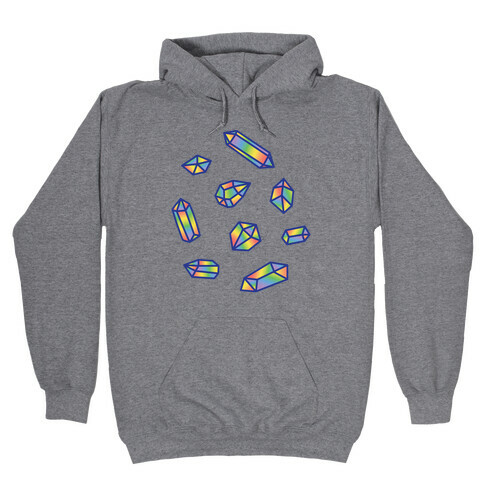 Rainbow Crystal Pattern Hooded Sweatshirt