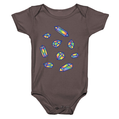 Rainbow Crystal Pattern Baby One-Piece