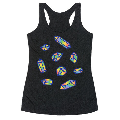 Rainbow Crystal Pattern Racerback Tank Top