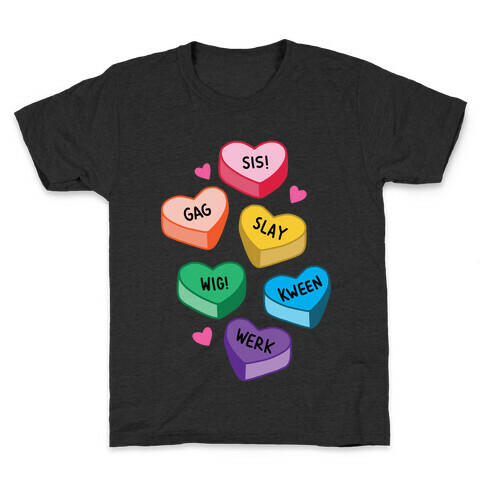 Gay Lingo Candy Hearts Kids T-Shirt