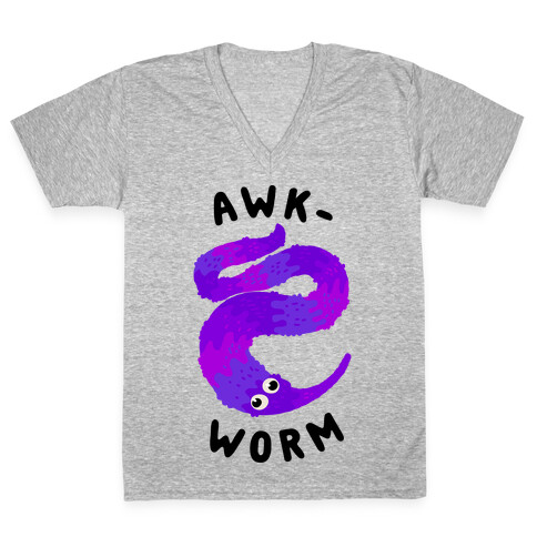 Awkworm V-Neck Tee Shirt