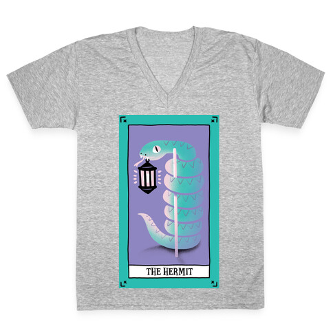 Creepy Cute Tarots: The Hermit V-Neck Tee Shirt