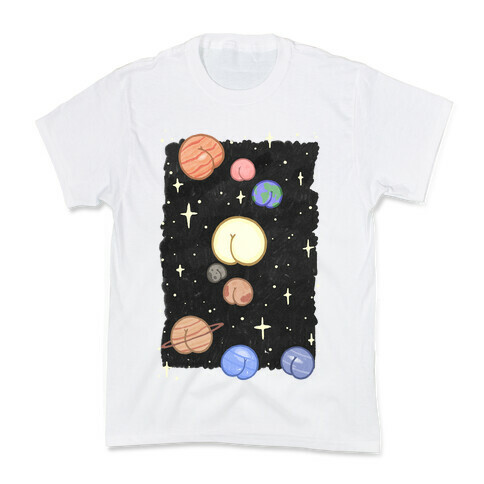 Butt Planets Kids T-Shirt
