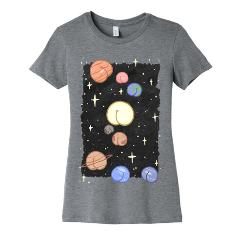 Butt Planets Womens T-Shirt