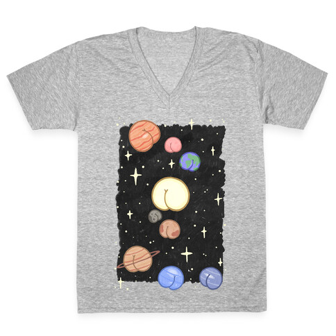 Butt Planets V-Neck Tee Shirt