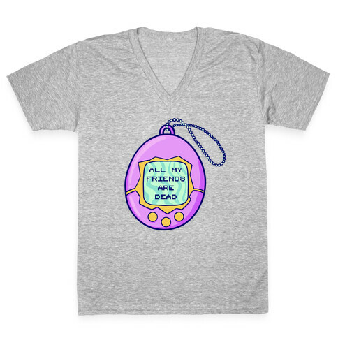 All My Friends Are Dead 90's Toy V-Neck Tee Shirt