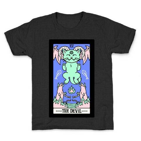 Creepy Cute Tarot: The Devil White Print Kids T-Shirt