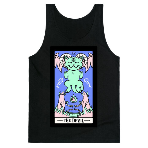 Creepy Cute Tarot: The Devil White Print Tank Top