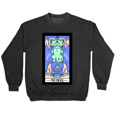 Creepy Cute Tarot: The Devil White Print Pullover