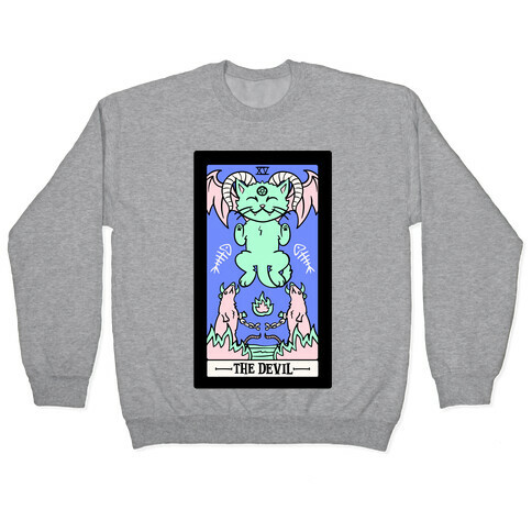 Creepy Cute Tarot: The Devil White Print Pullover