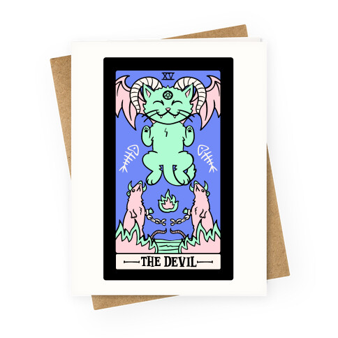 Creepy Cute Tarot: The Devil Greeting Card