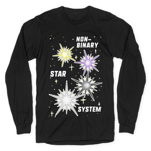 Non-Binary Star System Long Sleeve T-Shirt