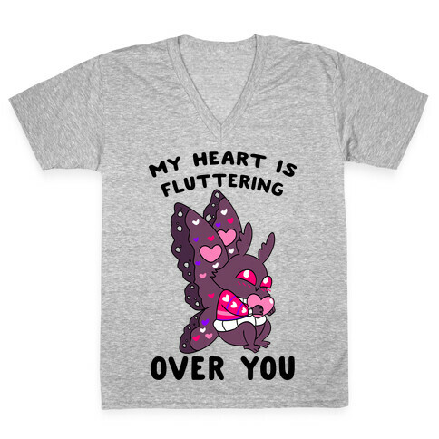 My Heart Is Fluttering Over You V-Neck Tee Shirt