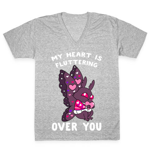 My Heart Is Fluttering Over You V-Neck Tee Shirt