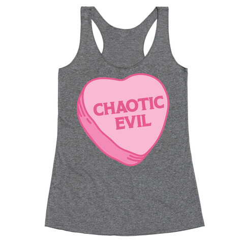 Chaotic Evil Candy Heart Racerback Tank Top