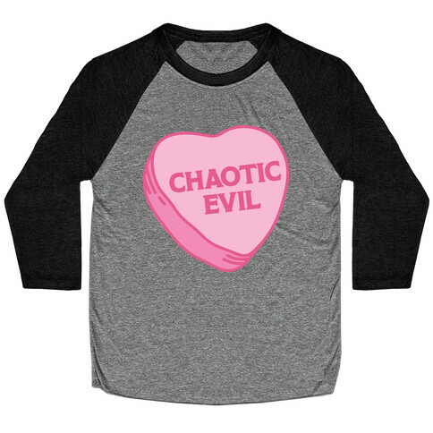 Chaotic Evil Candy Heart Baseball Tee