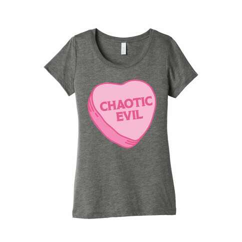 Chaotic Evil Candy Heart Womens T-Shirt