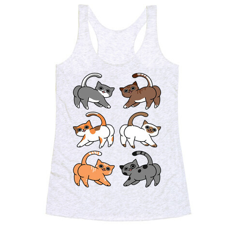 Cats With Buttcheeks Racerback Tank Top
