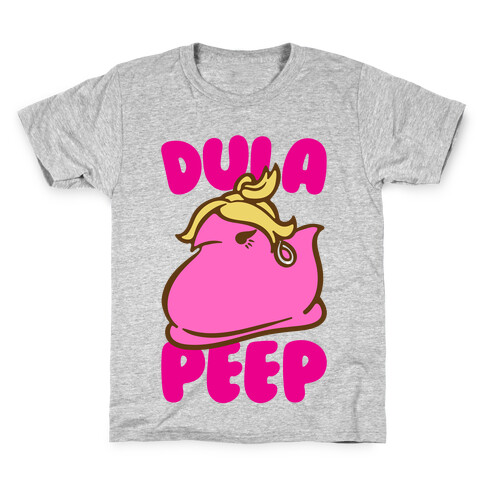 Dula Peep Parody White Print Kids T-Shirt