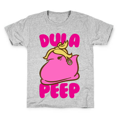 Dula Peep Parody White Print Kids T-Shirt