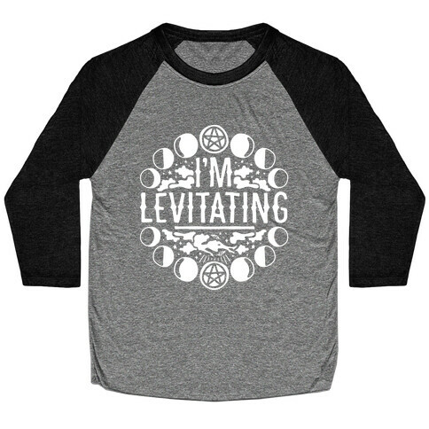 I'm Levitating Parody White Print Baseball Tee