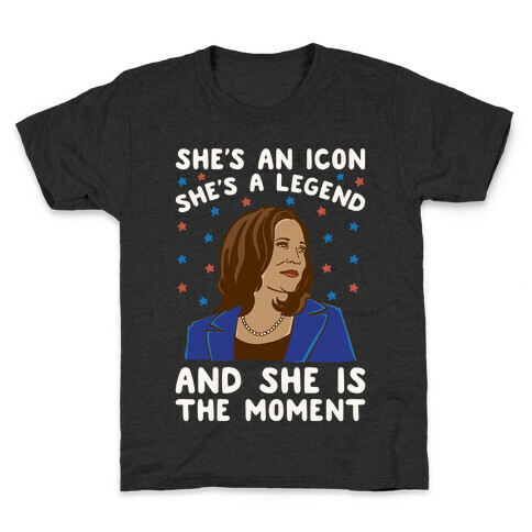 She Is The Moment Kamala Harris White Print Kids T-Shirt